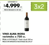 Alma Mora - varietales x 750 cc.