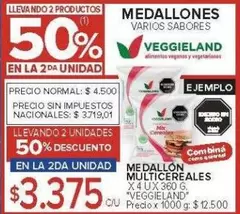 Veggieland - MEDALLÓN MULTICEREALES