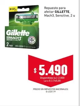 Gillette - Mach3, Sensitive