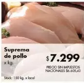 X$ - Suprema de pollo