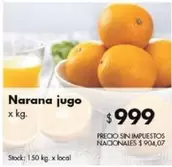 X$ - Narana jugo