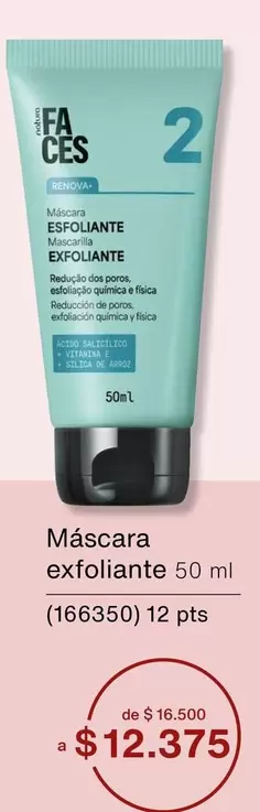 Máscara exfoliante