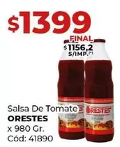 X$ - Salsa De Tomates ORESTES