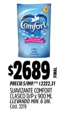 Comfort - CLASICO D/P x 900 ML LLEVANDO MIN. 6 UN.