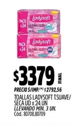 Ladysoft - TOALLAS T.SUAVE/SECA UD x 24 UN