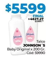 Johnson's - Talco Baby Original x 200 Gr.