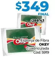 Okey - Esponja de Fibra Cuadriculada Cód: 5919