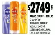 Sedal - SHAMPOO/ACONDICIONADOR