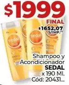 Sedal - Shampoo y Acondicionador