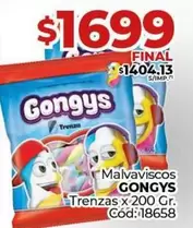 Gongys - Malvaviscos GONGYS Trenzas x 200 Gr. Cód: 18658