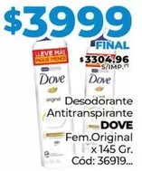 Dove - Desodorante Antitranspirante Fem.Original