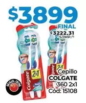 Colgate - Cepillo 360 2x1