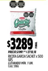 X$ - RICOTA SACHET
