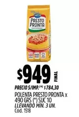 X$ - POLENTA PRONTA