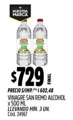 X$ - VINAGRE SAN REMO ALCOHOL