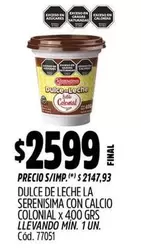 X$ - DULCE DE LECHE CON CALCIO