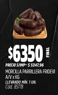 X$ - MORCILLA PARRILLERA