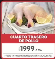 X$ - CUARTO TRASERO DE POLLO