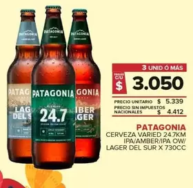 Patagonia - Cerveza Varied Ipa/Amber/Ipa Ow/ Lager Del Sur