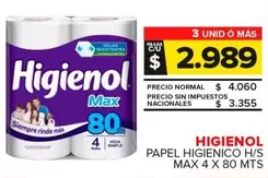 Higienol - Papel Higienico H/S Max