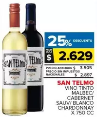 San Telmo - Vino Tinto Malbec/Cabernet Sauv/Blanco Chardonnay
