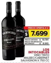 Los Intocables - Vino Tinto Malbec/Cabernet Sauvignon
