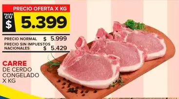 CARRE DE CERDO CONGELADO