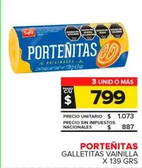 Porteñitas - Galletitas Vainilla 