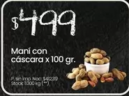 X$ - Maní con cáscara