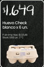X$ - Huevo Check