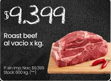 X$ - Roast beef