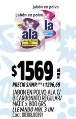 Ala - JABON EN POLVO C/ BICARBONATO REGULAR/ MATIC