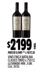 Finca Natalina - CLASICO TINTO x 750 CC