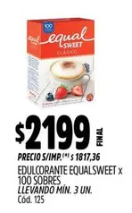 Sweet - EDULCORANTE EQUALSWEET X 100 SOBRES