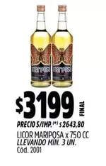 Mariposa - LICOR MARIPOSA x 750 CC