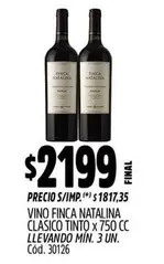 Finca Natalina - CLASICO TINTO x 750 CC