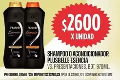 Plusbelle - SHAMPOO O ACONDICIONADOR ESENCIA