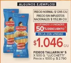 Lucchetti - FIDEOS TALLARIN N° 5