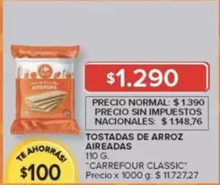 Carrefour - TOSTADAS DE ARROZ AIREADAS