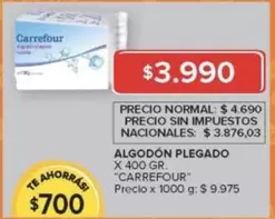Carrefour - ALGODÓN PLEGADO
