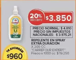 Carrefour - REPELENTE EN SPRAY EXTRA DURACION