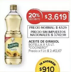 Cocinero - ACEITE DE GIRASOL