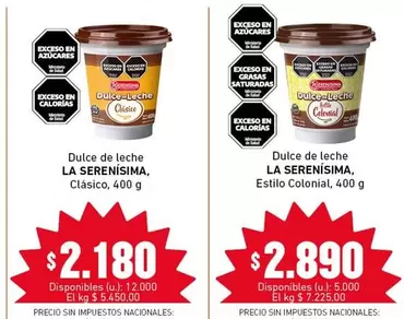 La Serenísima - Dulce de leche