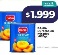 Bahía - Durazno en mitades