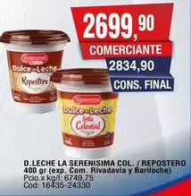 Colonial - D.LECHE COL./REPOSTERO