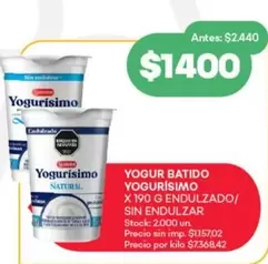 Yogurísimo - YOGUR BATIDO