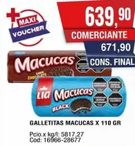 Macucas - GALLETITAS MACUCAS X 110 GR