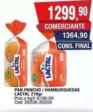 Lactal - PAN PANCHO / HAMBURGUESAS