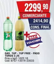 7Up - 7UP FREE - PASO TOROS