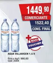 Villavicencio - AGUA VILLAVICEN 1,5 It